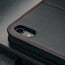 Slim profile of the Black with Red Stitching Leather iPad Case for Apple iPad (10th Gen)