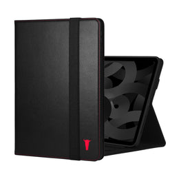 Black with Red Stitching Leather iPad Case for Apple iPad (10th Gen)