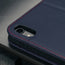Slim profile of the Navy Blue Leather Case for Apple iPad (10th Generation)