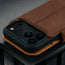 Camera cutout on the Nubuck Dark Brown Detachable Case for iPhone 17 Pro