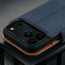 Camera cutout on the Nubuck Blue Detachable Case for iPhone 17 Pro Max