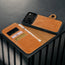 Card holder and detachable cover of the Nubuck Dark Brown Detachable Case for iPhone 17 Pro Max