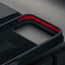 Microfibre lined frame of the Black Leather Case for iPhone 17 Pro