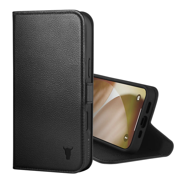 Black Leather Case for iPhone 17