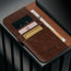 Card holder inside the Dark Brown Leather Case for iPhone 17