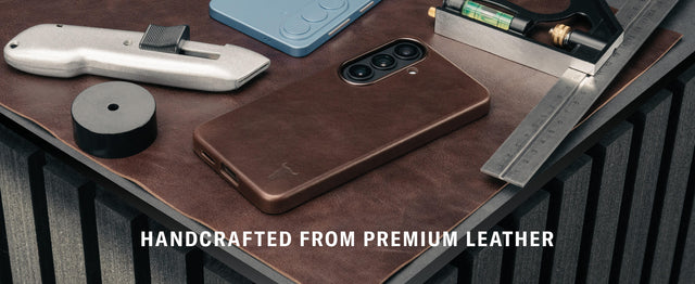 Samsung Galaxy S26 Leather Bumper Case Feature Focus